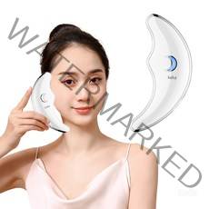 keka 갈바닉 얼굴 마사지기 괄사 온감 케어 이온 도입 고주파 진동 리프팅 다용도 피부관리 USB식, 화이트