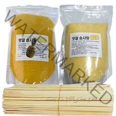 맛깔 천연색소사용 솜사탕재료 C형 (맛깔슈가2Kg 나무스틱200개)-파인애플 바나나, 1세트, 2kg