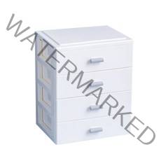 책상위 미니서랍장 소품정리 보관함, 07 흰색4단, 1개