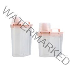 파스텔펫 반려동물 파스텔 사료통 2종 세트 FREE, 핑크