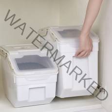 강아지 고양이 사료통 쌀통 간식 애견 개밥 보관함 습기차단 대용량 2size, 소형(10kg), 블루