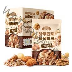 [하루견과]하루한끼플레이크35gX7입/유기농통곡물 호두 구운캐슈넛트 구운아몬드 마카다미아