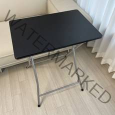 오브민 다용도 접이식 입식 사각 테이블 800 x 600mm, 블랙