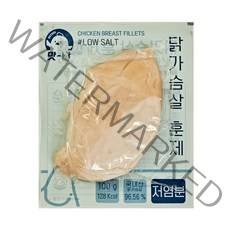 푸드원 냉동 훈제 닭가슴살 저염분, 60팩, 100g