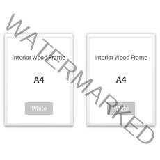 인테리어 우드 액자 2p + 꼭꼬핀 2p, 화이트