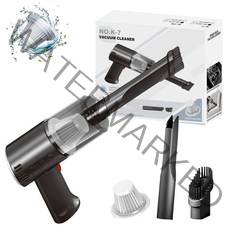 ANKRIC 휴대용 진공청소기 9000Pa 강력 휴대용 무선청소기 휴대용 진공 120W 충전식 습식건식 헤파필터 자동차 가정 사무실 반려동물용, 블랙