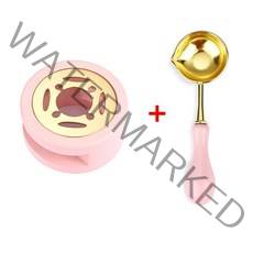 왁스워머기 왁스 히터 1/2PCS 레트로 왁스 인감 세트 래커 스토브 나무 손잡이 스푼 용광로 히터 비드 스틱, 한개옵션1, 01 Pink