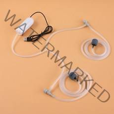 어항 산소공급기 에어스톤 usb 수족관 공기 펌프 휴대용 물고기 탱크 공기 펌프 자동 공기 압축기 통풍기 작은, 더블 화이트