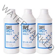 세이프샷 살균소독제 리필, 1L, 3개