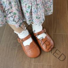 [국내 매장판] BABYZZAM 리프 단화 | 베이지 - A039-C13