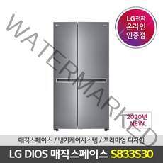 LG전자 디오스 양문형냉장고, 퓨어, S833S30