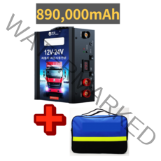 차량용 점프스타터 휴대용 자동차 배터리 점프 밧데리 점프기 12V 24V, 890000mAh 대용량