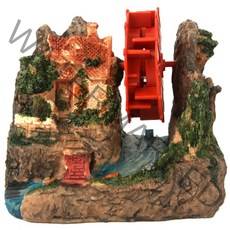 파이브오션 물레방아 수족관 장식 757D, 1개