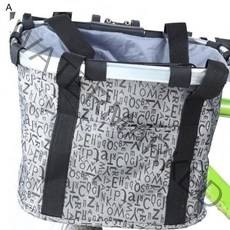 강아지 자전거 바구니 가방 캐리어 분리형 접이식 앞 꽃문자 패턴 쇼핑백 애완 동물 핸들, a