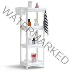 2단 3단 4단 화장실 욕실 선반 수납 정리대 코너장 보관함, 사각형(바구니포함)