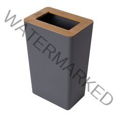 씨에스리빙 튤리 자연주의 대나무 사각 휴지통 20L, 그레이, 1개