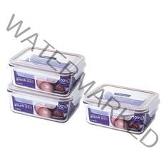 글라스락 퍼플에디션 직사각 밀폐용기, 1.1L, 3개