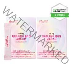 셀트리온 이너랩 화이트 저분자 피쉬 콜라겐 글루타치온 비타민C 30p, 60g x 2개