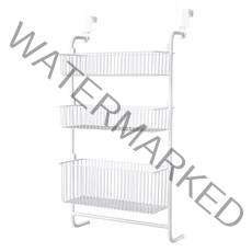 코멧 홈 3단 다용도 문걸이 수납선반, 화이트