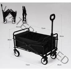 래빗마미 접이식 캠핑 트레일러 웨건 수레 카트 캐리어 캠핑용 블랙