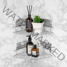 생활공식 2단 코너형 스테인레스 욕실선반, 2개