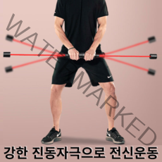 [트윈스몰] 일체형 진동 플렉시바 진동 코어 운동 플렉스바 탄력봉, 블랙