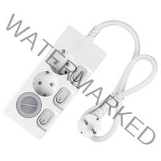 스윗홈 개별스위치 통합절전형 멀티탭 3구 + 안전커버, 1세트, 1m