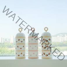 돗투돗 호박마차 휴대용 3단 분유케이스, 돗바니