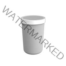 프라템 플랫 원터치 원형 휴지통 10L, 그레이, 1개