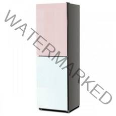 하이얼 글램 글라스 일반형냉장고 방문설치, 핑크 + 민트화이트, HRP257MDPW