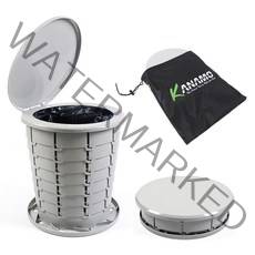 캠핑 변기 캠핑카화장실 캠핑화장실 접이식 휴대용 이동식 간이 화장실 노지 야외 차박, 03. 자바라 트위스트 폴딩변기 블랙