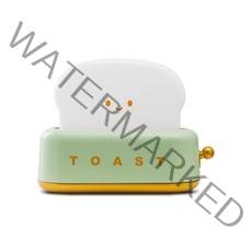 밝기조절 SMILE TOAST LED 무드등 타이머기능 USB충전식 무선 수유등 취침등, 그린