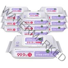 그린핑거 유아용품 소독티슈 캡형 50매, 10개