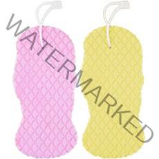 바이핏 3D 스펀지 압축 소프트 때밀이 2종 세트, 핑크, 엘로우, 2개