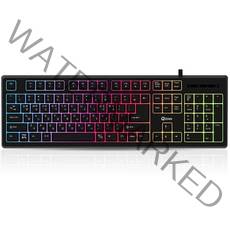 큐센 LED USB 멤브레인 유선 키보드, 혼합색상, SEM-DT45S LED Stella, 일반형
