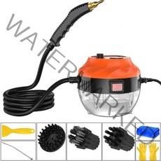 스팀 청소기 물걸레 유선 무선 습식 카페트 이불 휴대용 고온 900ml1l 물 탱크, 110v, 오렌지 1리터