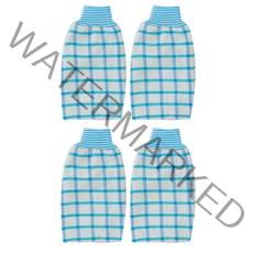 케이케이컴퍼니 때밀이 장갑, 블루체크, 4개