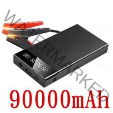 자동차 방전 점프 카 스타터 90000mAh 보조베터리 12V 자동 시작 장치 1000A 부스터 배터리 비상 에, 01 black-90000mAh