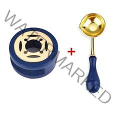 왁스워머기 왁스 히터 1/2PCS 레트로 왁스 인감 세트 래커 스토브 나무 손잡이 스푼 용광로 히터 비드 스틱, 한개옵션1, 15 Deep Bule