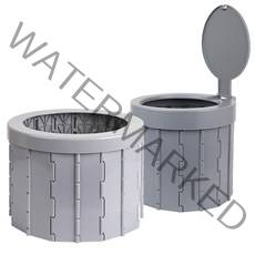 파인굿즈 캠핑 이동식 휴대용 접이식 간이 변기 화장실 백팩킹 야외 노지 차박 용품, 캠핑변기-일반접이식그레이