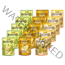 길림양행 HBAF 바프아몬드 허니버터아몬드40g 5PCS + 와사비아몬드40g 5PCS + 군옥수수맛아몬드40G 5PCS, 1세트