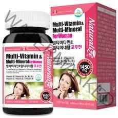 네추럴라이즈 멀티비타민 앤 멀티미네랄 포 우먼, 90정, 1개