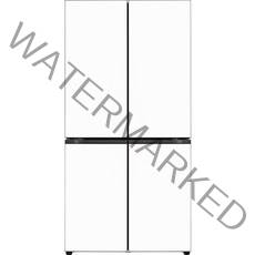 [색상선택형] LG전자 오브제 베이직 양문형 글라스 냉장고 870L 방문설치, 크림 화이트, H874GWW012