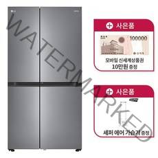 LG전자 LG 디오스 매직스페이스 냉장고 실버 S834S32V + 신세계 10만원 블랜더, 없음