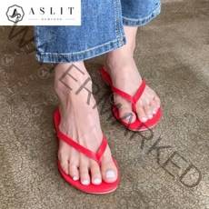 [애슬릿] 데일리 쪼리 스트랩 여성 플랫 뮬 슬리퍼