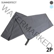 [2P] 써머텍트 극세사 건식 쿨 스포츠 타올 STTW2208, 그레이+그레이