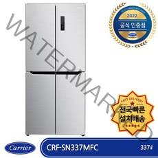캐리어 클라윈드 피트인 CRF-SN337MFC 상냉장하냉동 4도어 냉장고 337L 인버터 저소음 전국배송 빠른설치