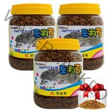 재롱이 도치랑 고슴도치사료 용기형 800g+건조밀웜, 재롱이 도치랑 용기형 800g*3개+건조밀웜 30g