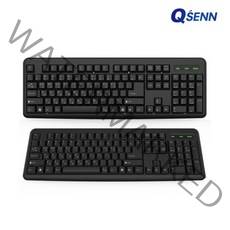 큐센 멤브레인 무선 키보드, 블랙, K1000, 일반형