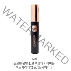 [AMISO] 쉽고 빠르게 외출전 간편하게 쓱싹! 필요한 곳만 쉽고 빠르게 커버하는 새치커버마스카라 12ml, 흑갈색
